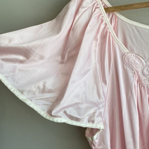Vintage Vanity Fair Full Length Nightgown Deadstock Pastel Pink M - Picture 4 of 8